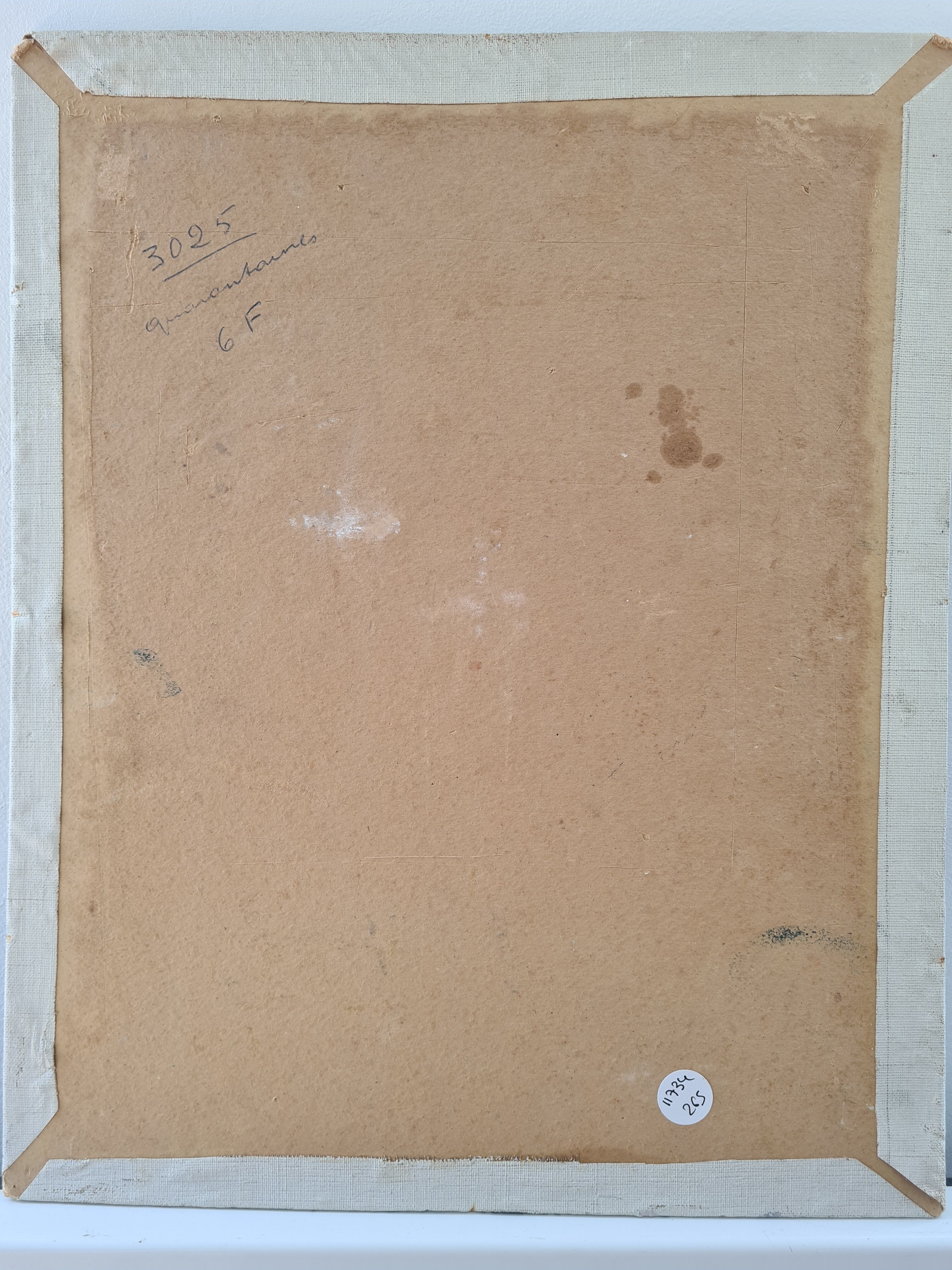 Bouquet in a black vase, oil by Seevagen