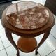 Louis XV style gueridon in carved wood and marble