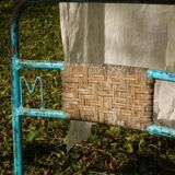 Chaises de jardin en fer forgé et rotin