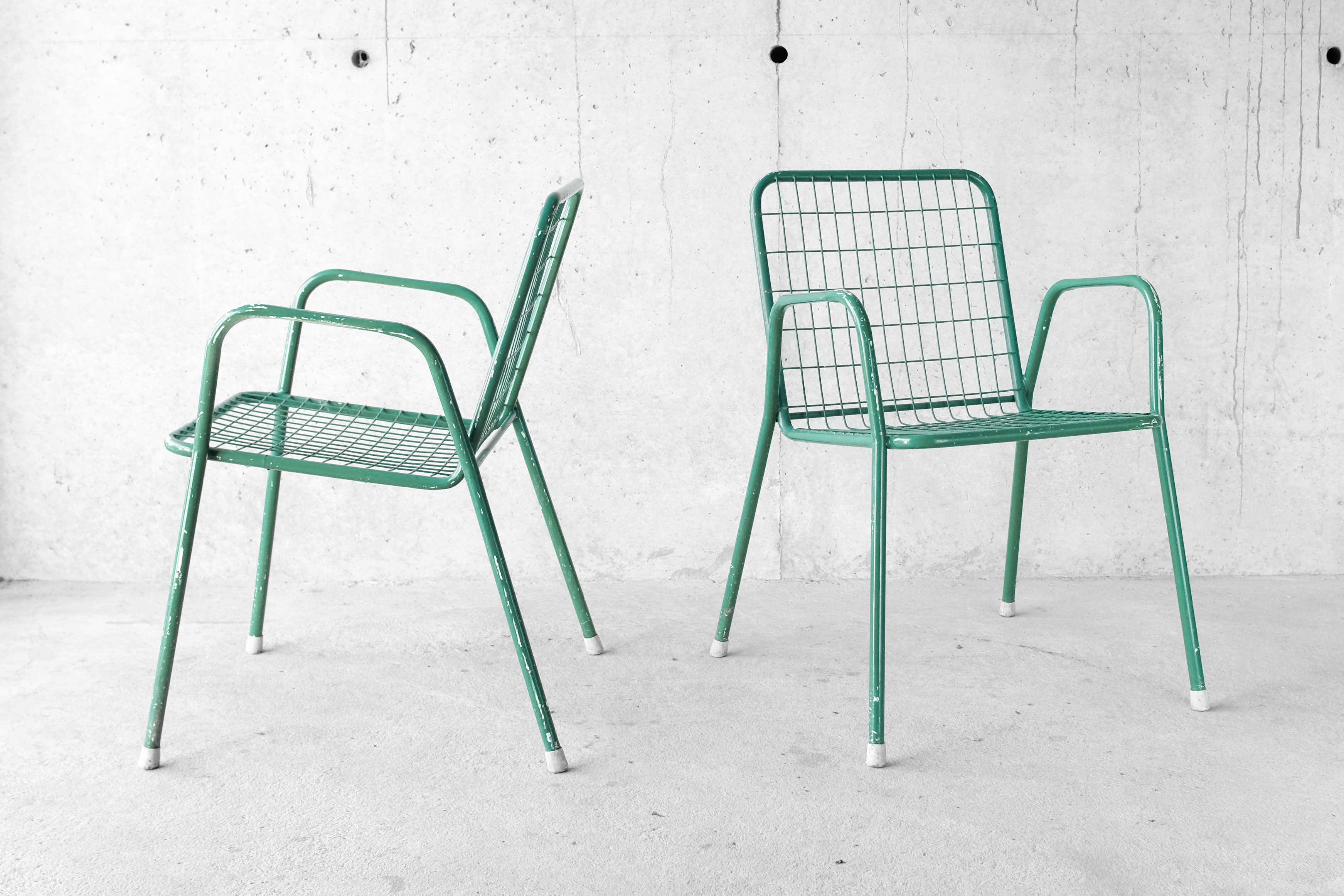 Pair of chairs EMU model Rio green