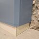 Small Mado 1960 kitchen column unit in yellow formica restyled in blue