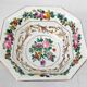 Vintage Octagonal Porcelain Salad Bowl from Mehun