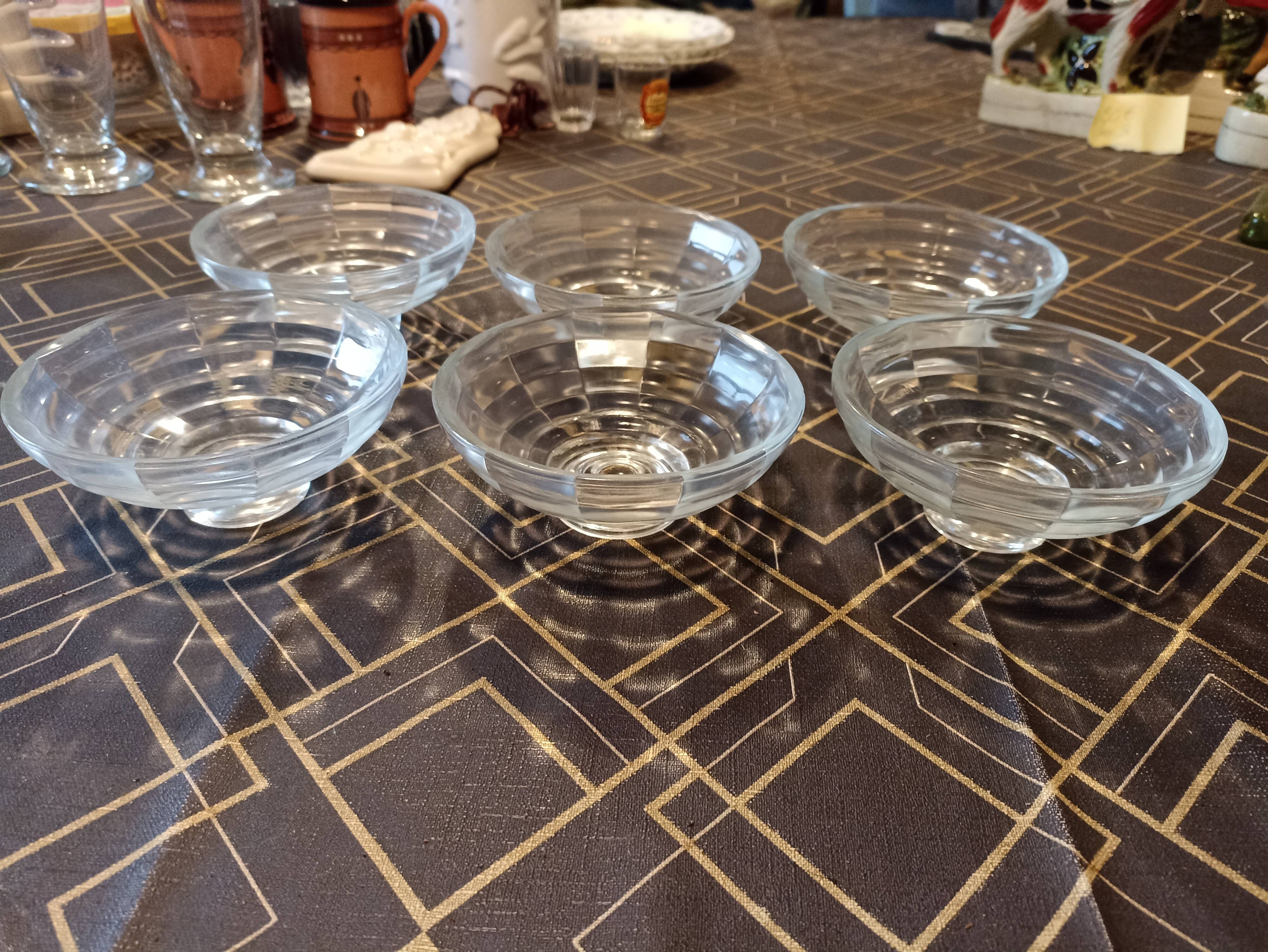 6 coupes à dessert art déco