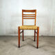 Paire de chaises bois et corde Audoux Minnet, 1950