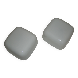 Pair of wall lamps or square ceiling lamp from the 50s