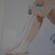Watercolour painting on paper – seated woman