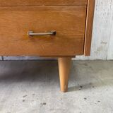 Vintage chest of drawers with conical legs