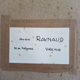 Watercolor signed, artist label on the back Valence, André Raynaud