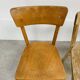 6 mismatched Baumann & Luterma bistro chairs, wood, 1960s