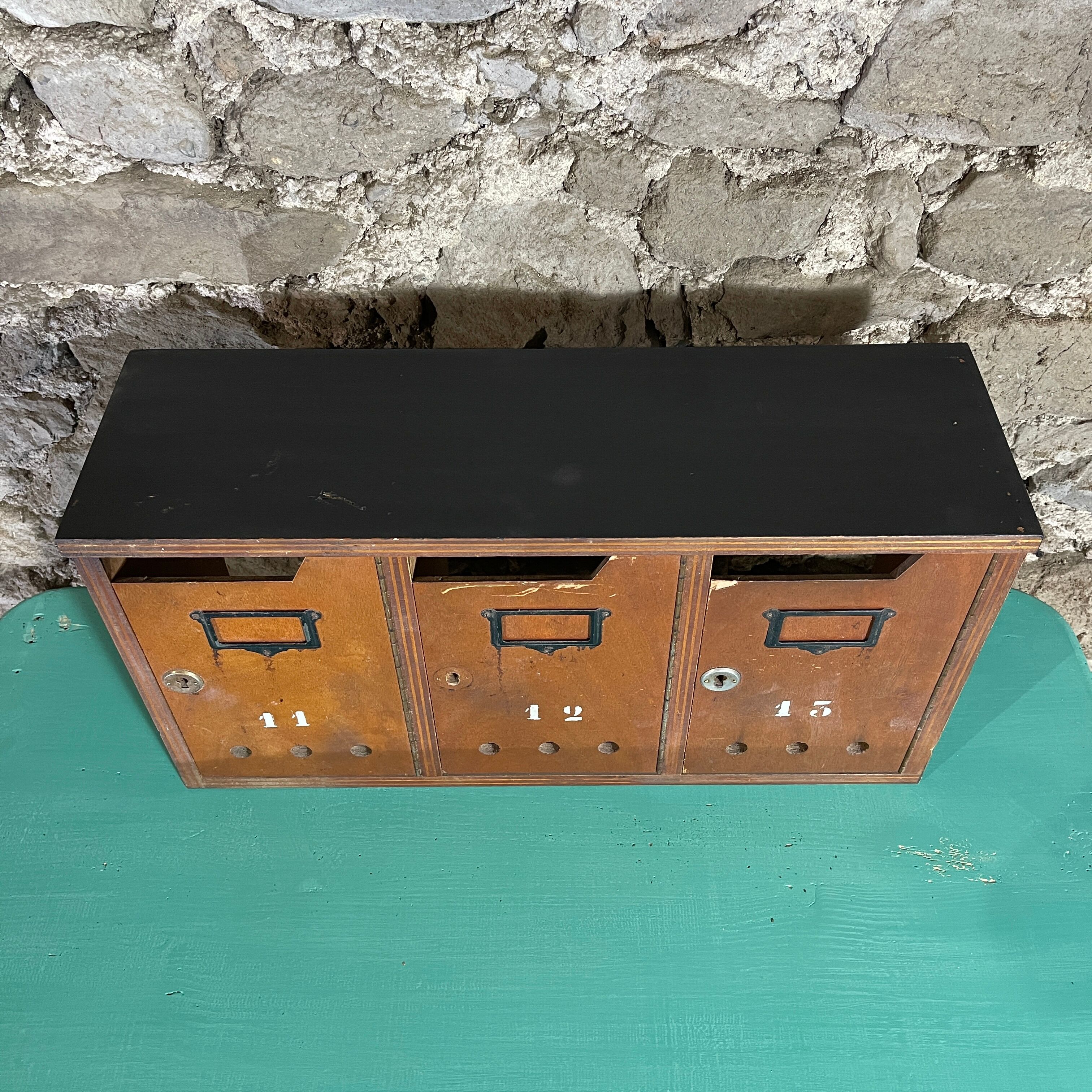 Block of 3 mailboxes from the 70s/80s