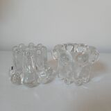 Set of 2 glass candle holders, Reims