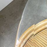 Vivai del sud “flower” rattan coffee table