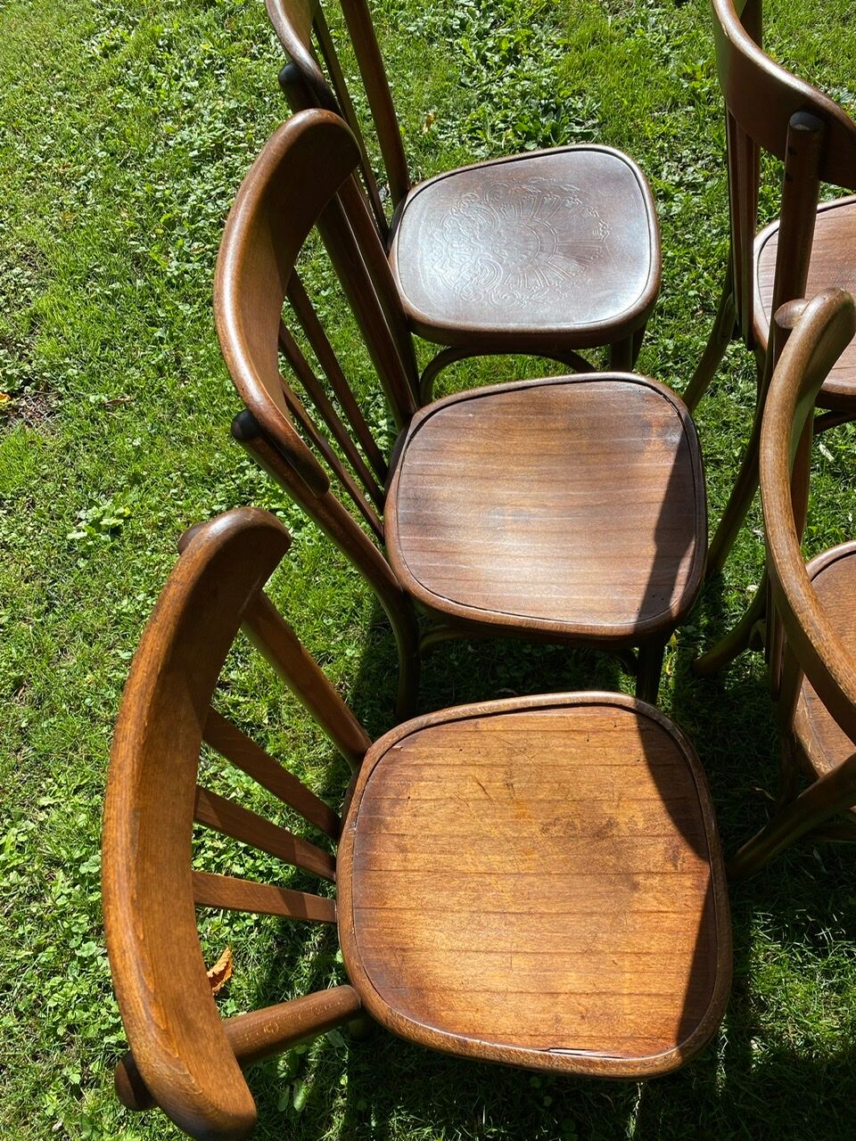 Set of 6 chairs bistro Fischel early XX century