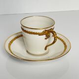 Tasse et sous-tasse en porcelaine de Limoges