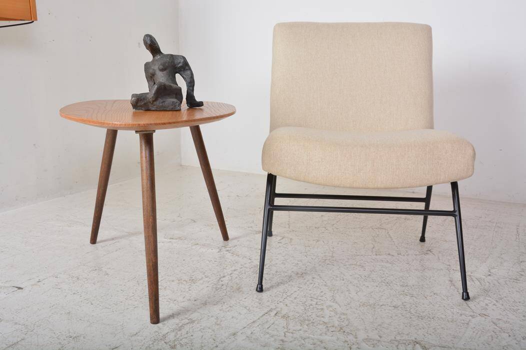 Vintage beige fireside chair