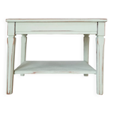 Antique table - patinated light green side table