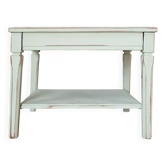 Antique table - patinated light green side table