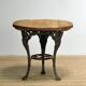 Cast iron garden table with pine top