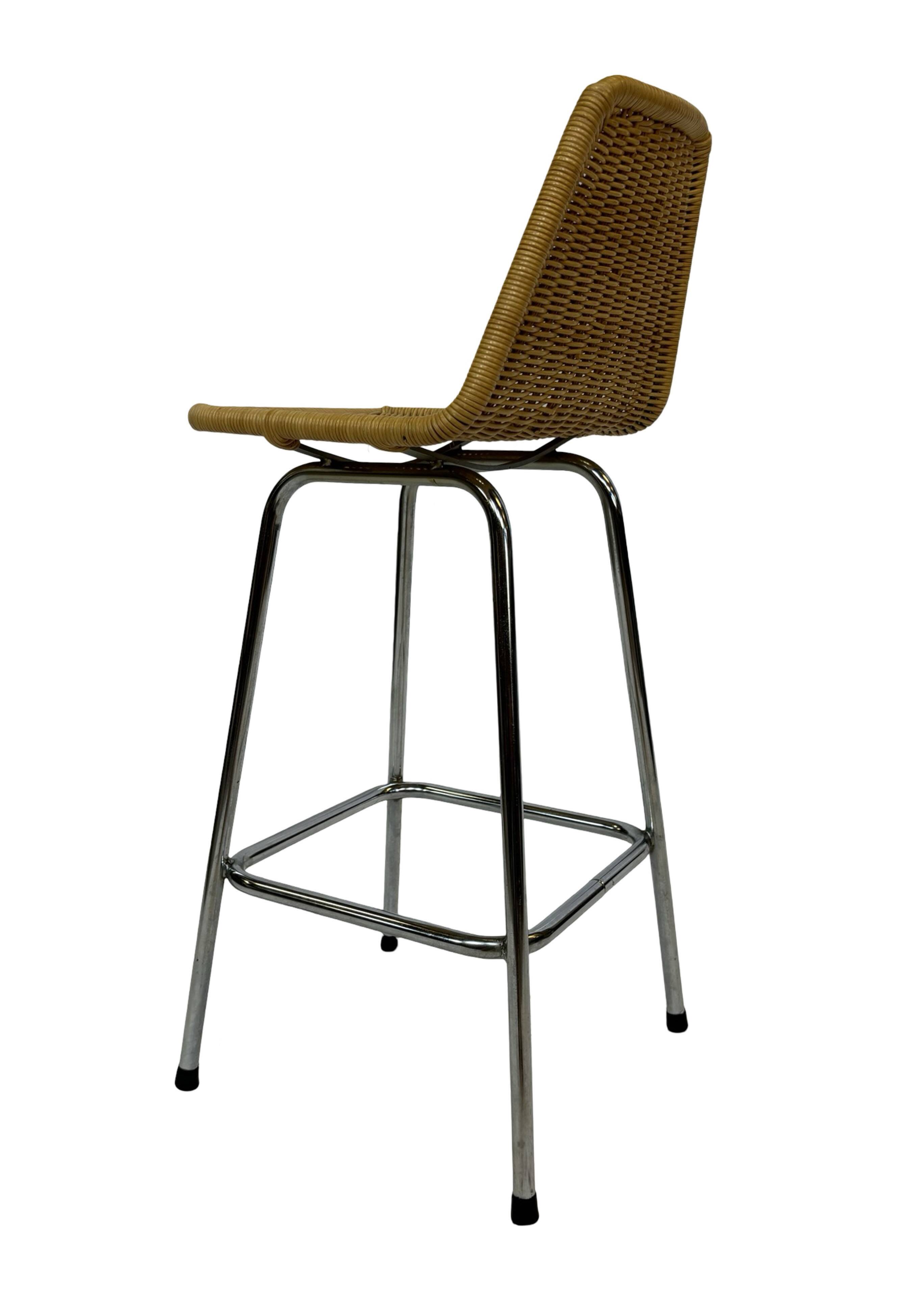 Vintage stool barstool Dirk van Sliedregt Rohe Noordwolde 1960 Netherlands