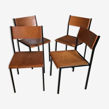 Lot de 4 chaises vintage Hiller 1980