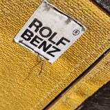 Vintage modular leather sofa by Rolf Benz 1970s