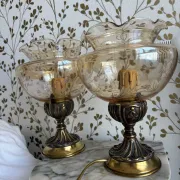 Pair of vintage Targetti bedside lamps - Candle bulb night lights