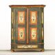 Painted Folk Art Bridal Cabinet