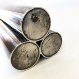 Silver metal candle holder 70s