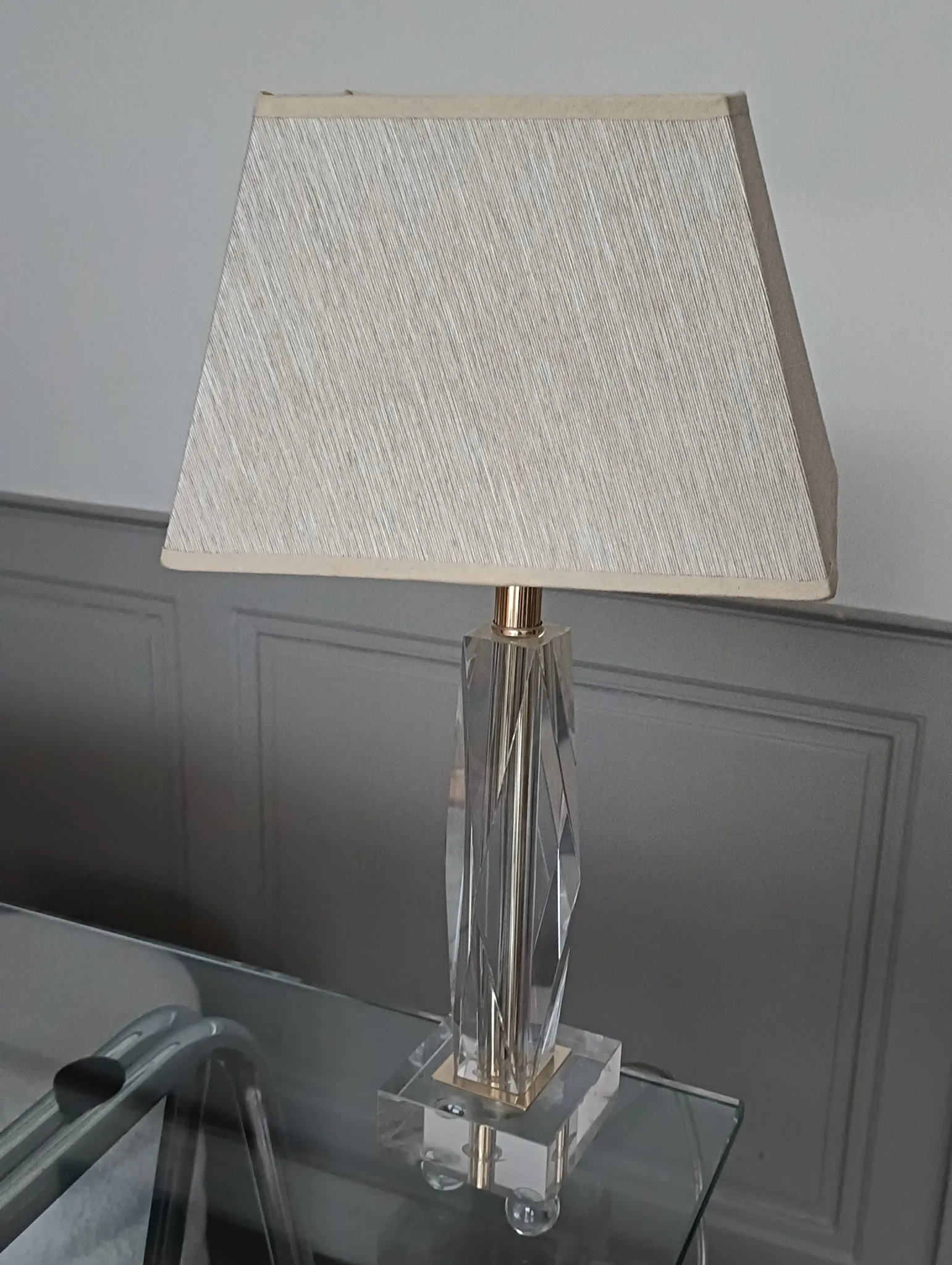 Vintage plexiglass lamp Le Dauphin