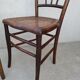 Set of 4 antique bistro chairs canned seats