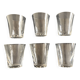 Set of 6 Lalique modernist glasses 1960 Kent crystal tumblers.