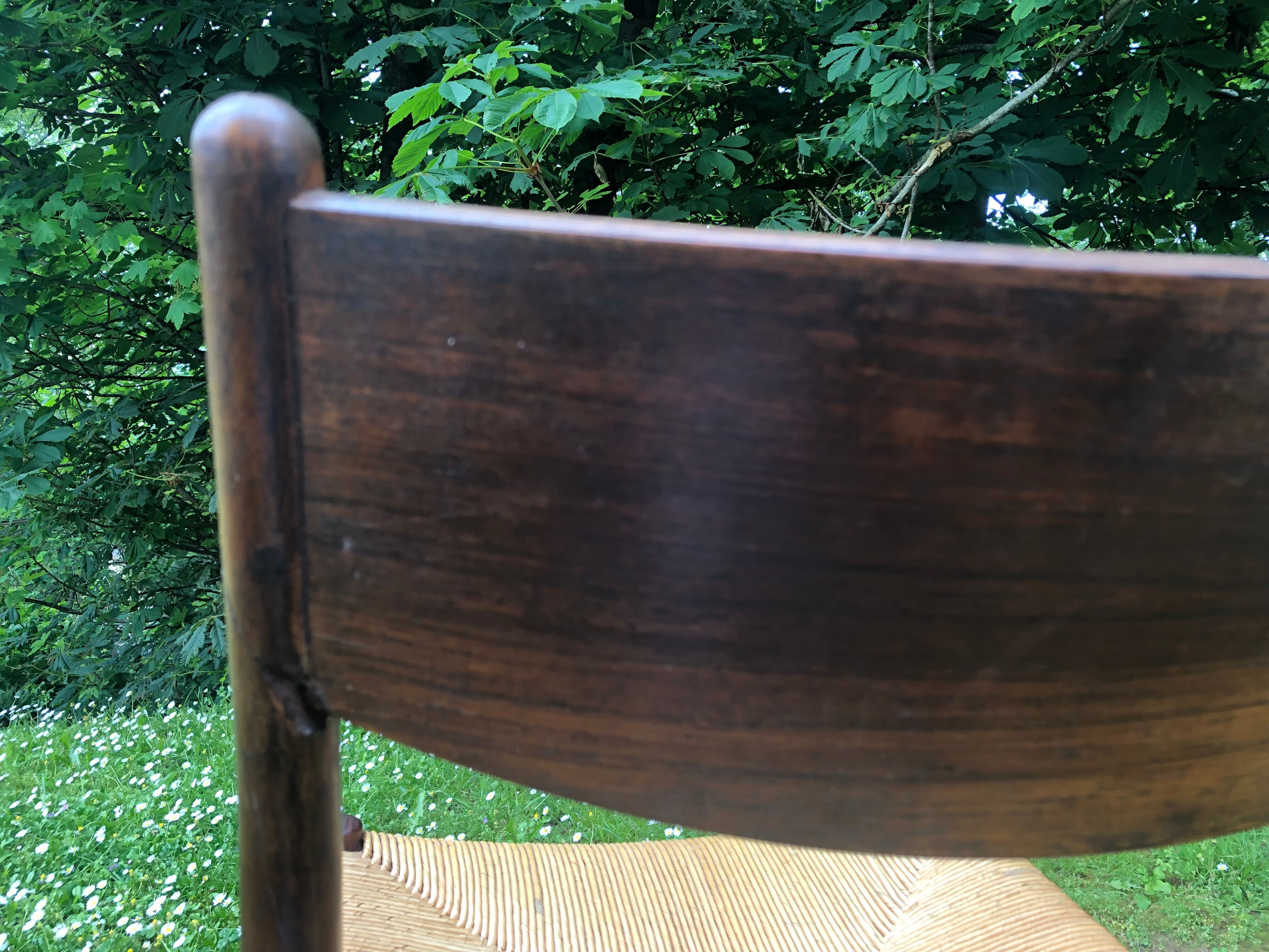 6 wooden and straw chairs, Scandinavian design Cees Braakman for Pastoe, 1960