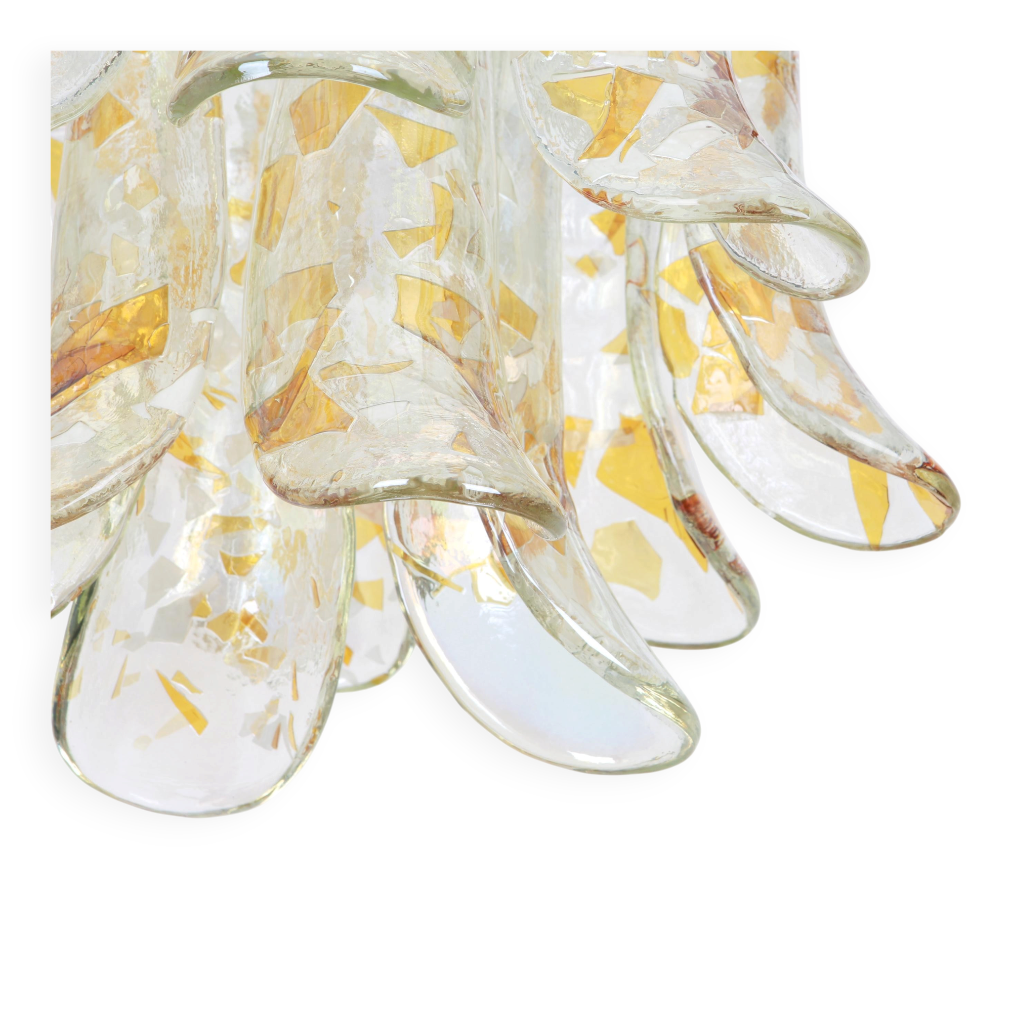 Murano glass chandelier designed by Carlo Nason for Mazzega, 1970s.