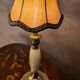 pair of green and brass onix lamps 1970, elec ok 35x14