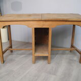 Office with double oak desks