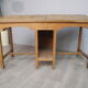 Office with double oak desks