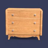 Commode art déco chêne brut