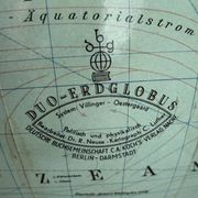 Globe vintage 1940 terrestre verre Duo Erdglobus Berlin - 42 cm