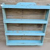 Teak wall shelf