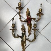 Paire d’applique au chinois en bronze 19ème