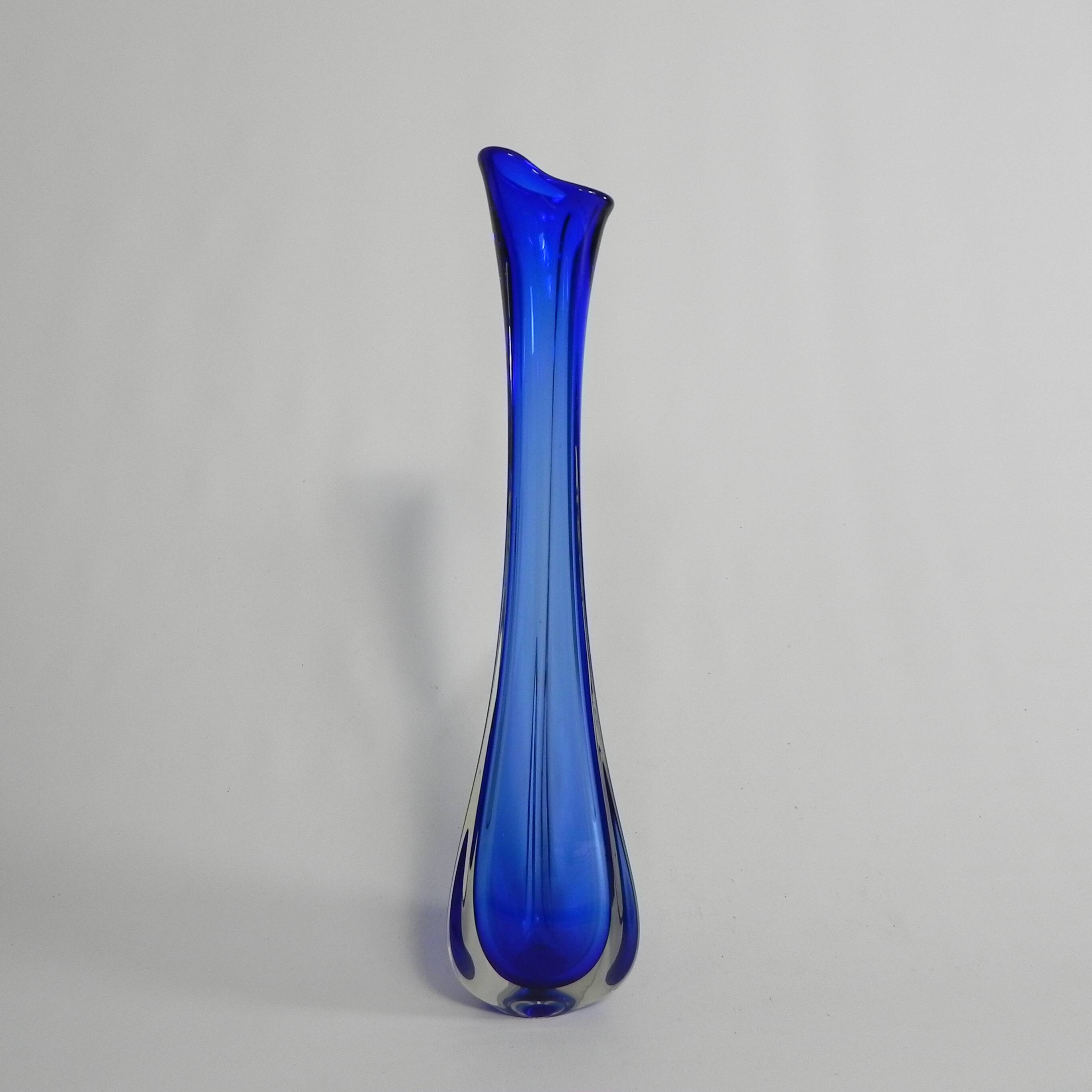 Vase Murano bleu de 59 cm, années 1950