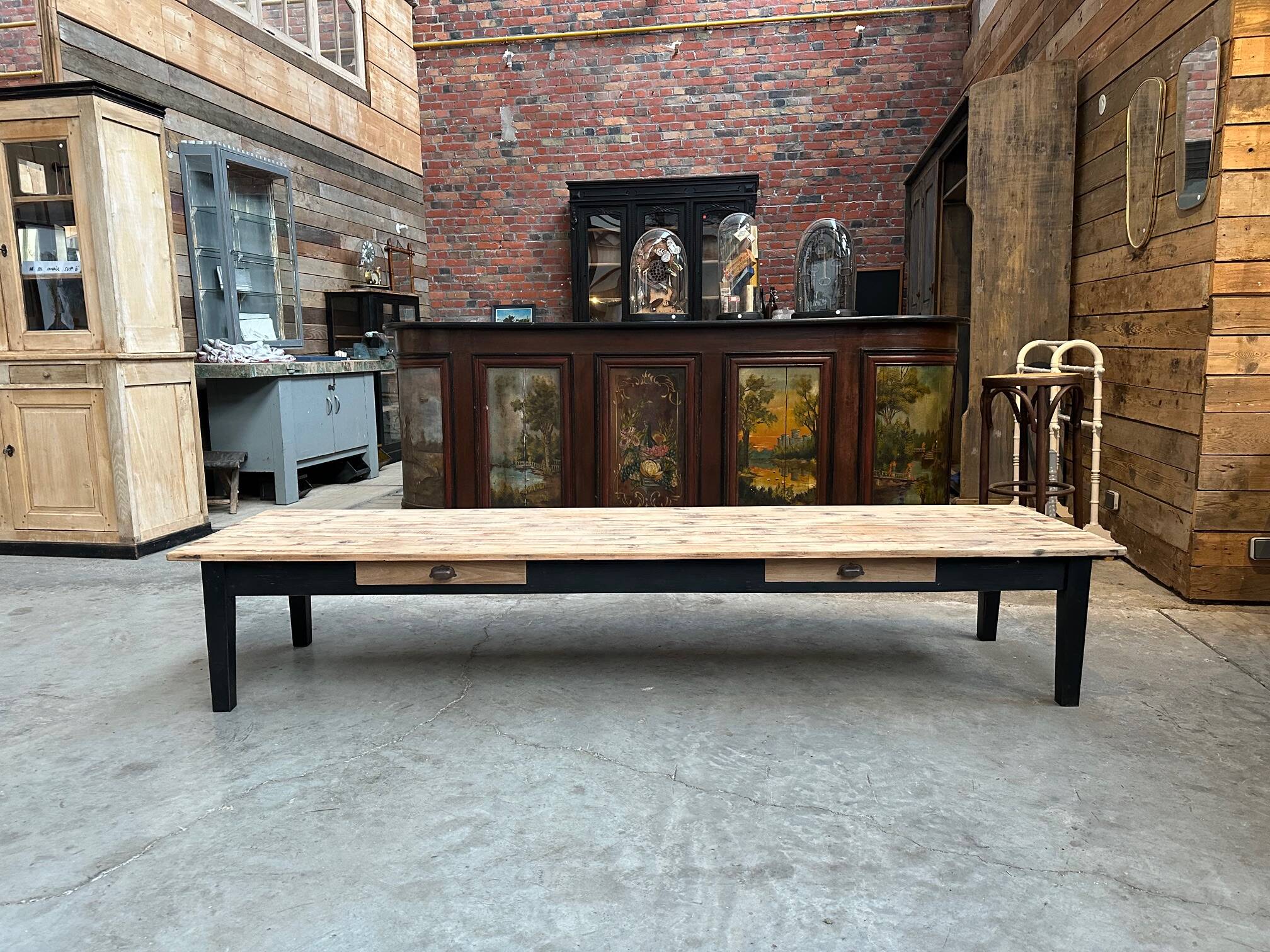Large mid-20th century coffee table
