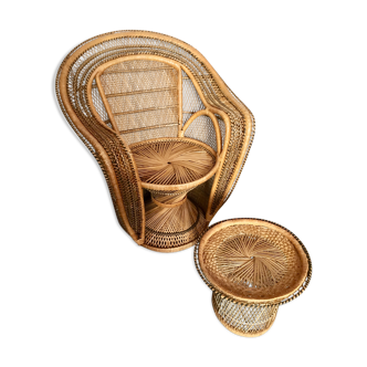 Rattan cobra chair