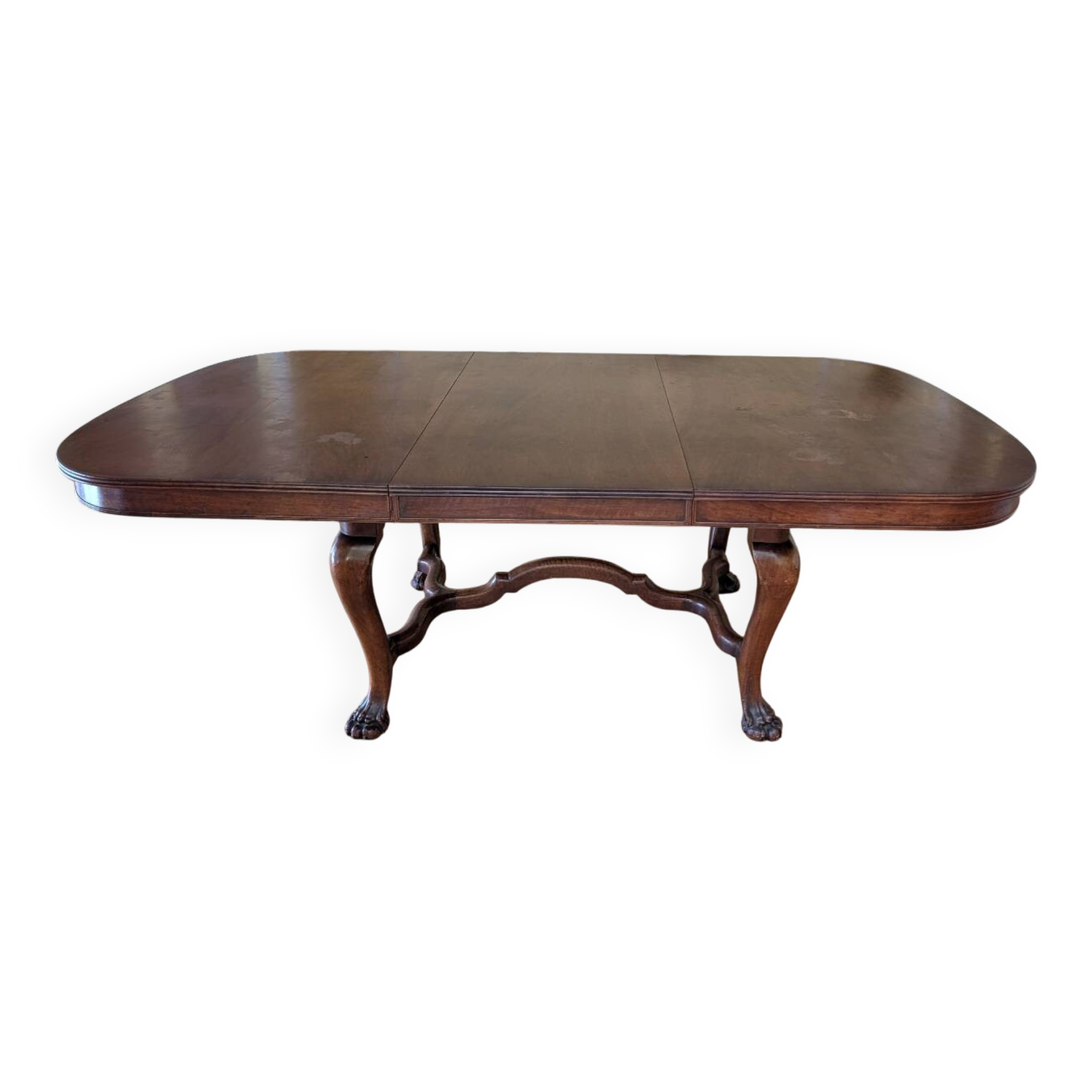 Table Chippendale acajou massif - 3 rallonges