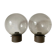 Plafonniers vintage globes en verre fumé