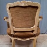 Brown Louis XV style armchair
