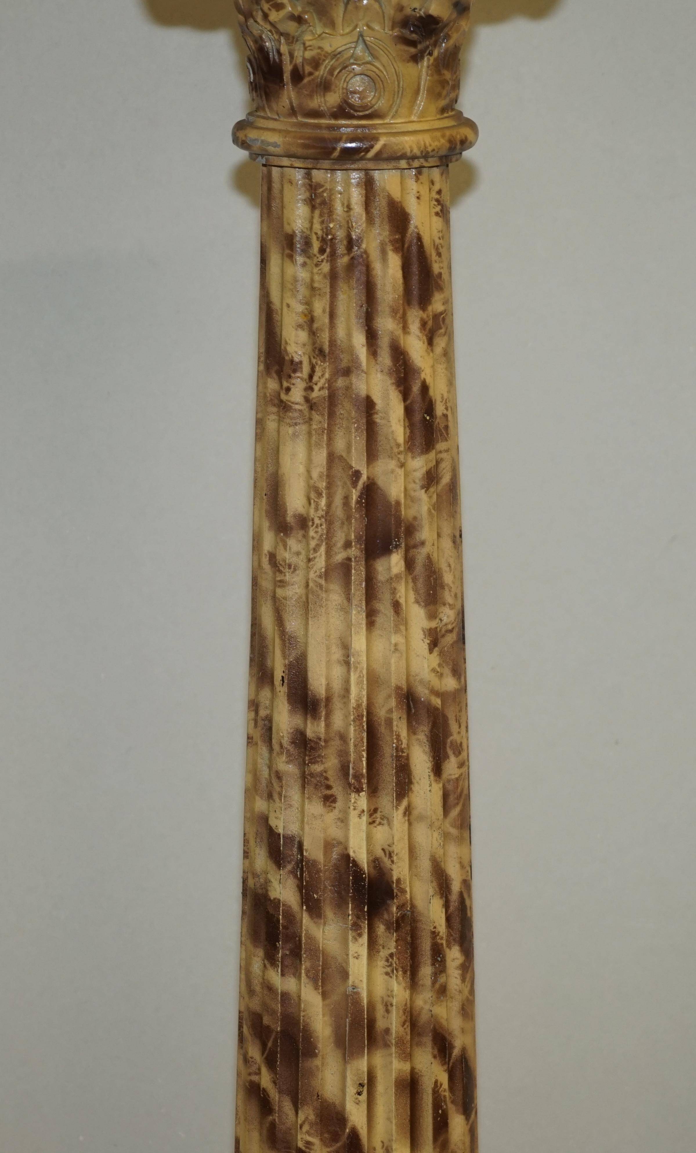 Pair of hand-carved Corinthian pillar bases