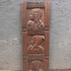 Pair of carved African wall panels in wood – vintage tribal art