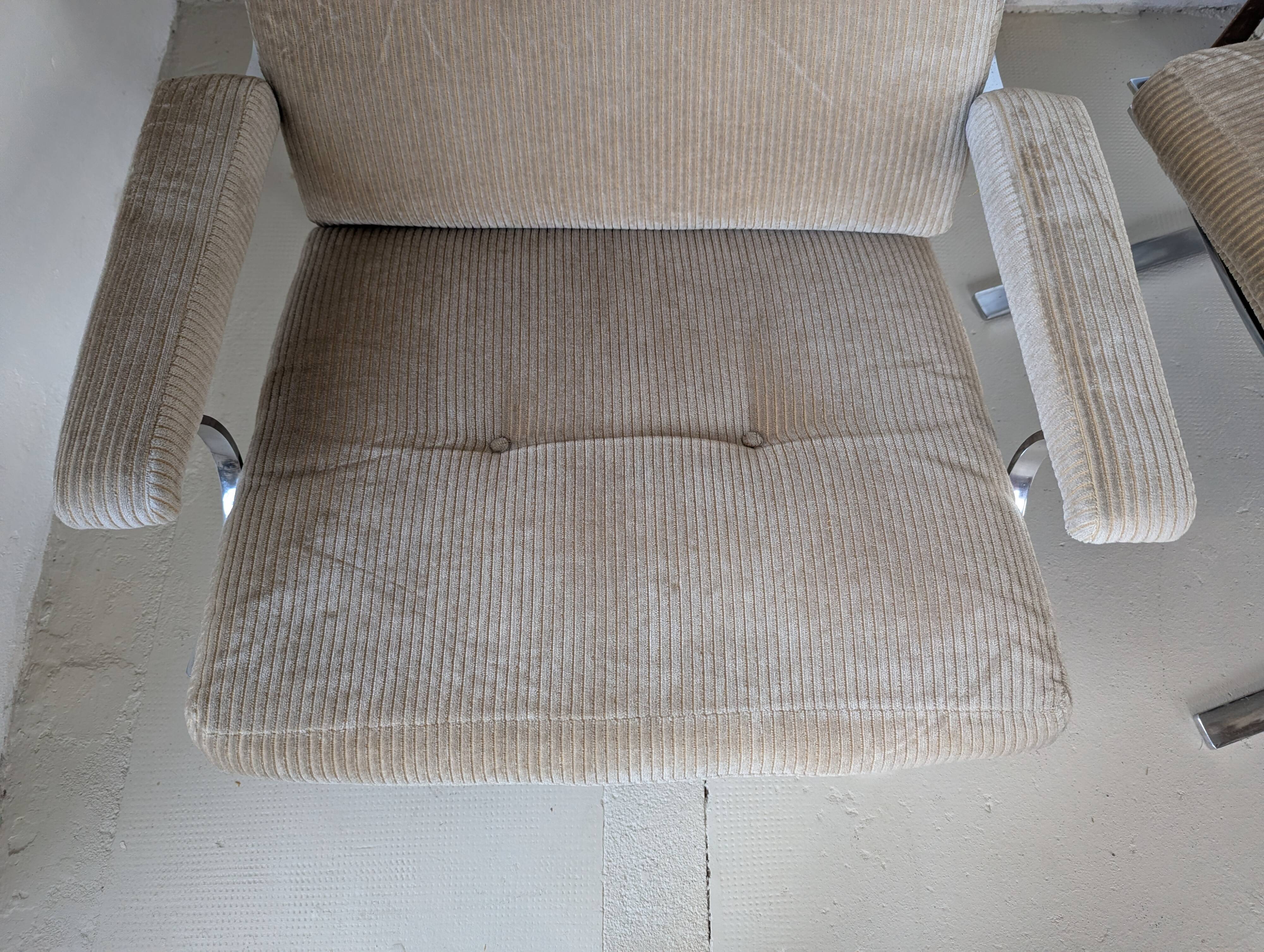 Pair of modernist armchairs by Reinhold Adolf for COR, 1970.