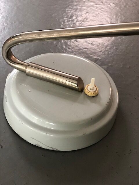 Bauhaus wall lamp in grey metal